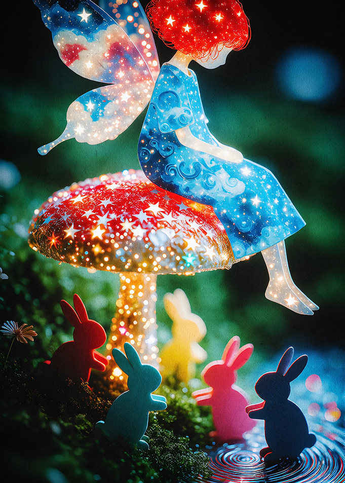 Magical Fairy Mushroom Fantasy Art