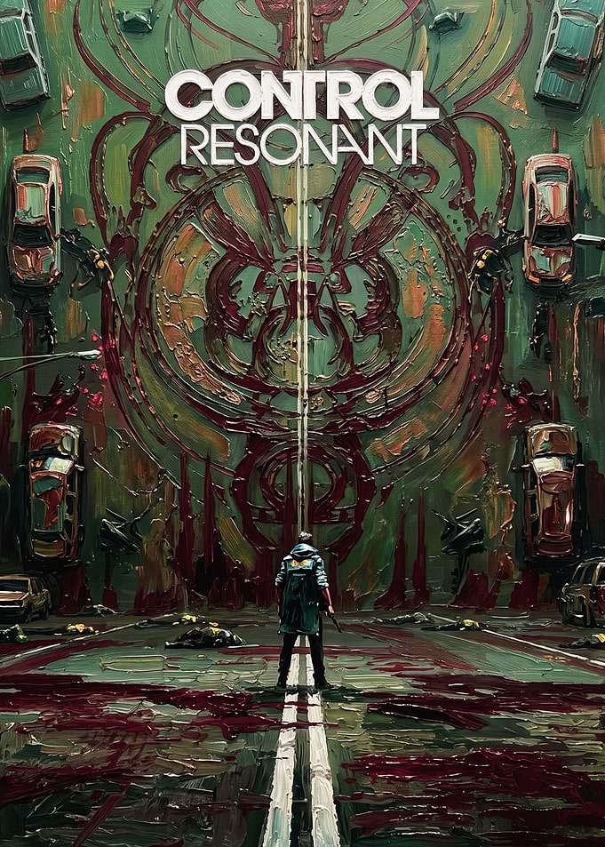 Control Resonant Digital Art Poster