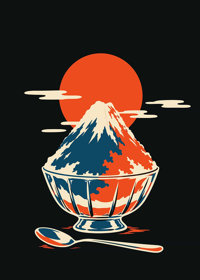 Mount Fuji Kakigori – Japanese Retro Poster