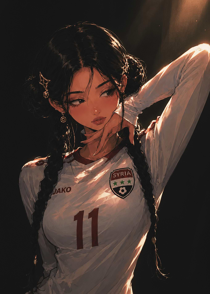 Anime Style Syrian Football Player