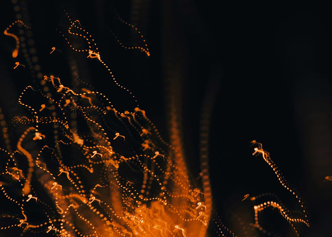 Abstract Orange Light Trails