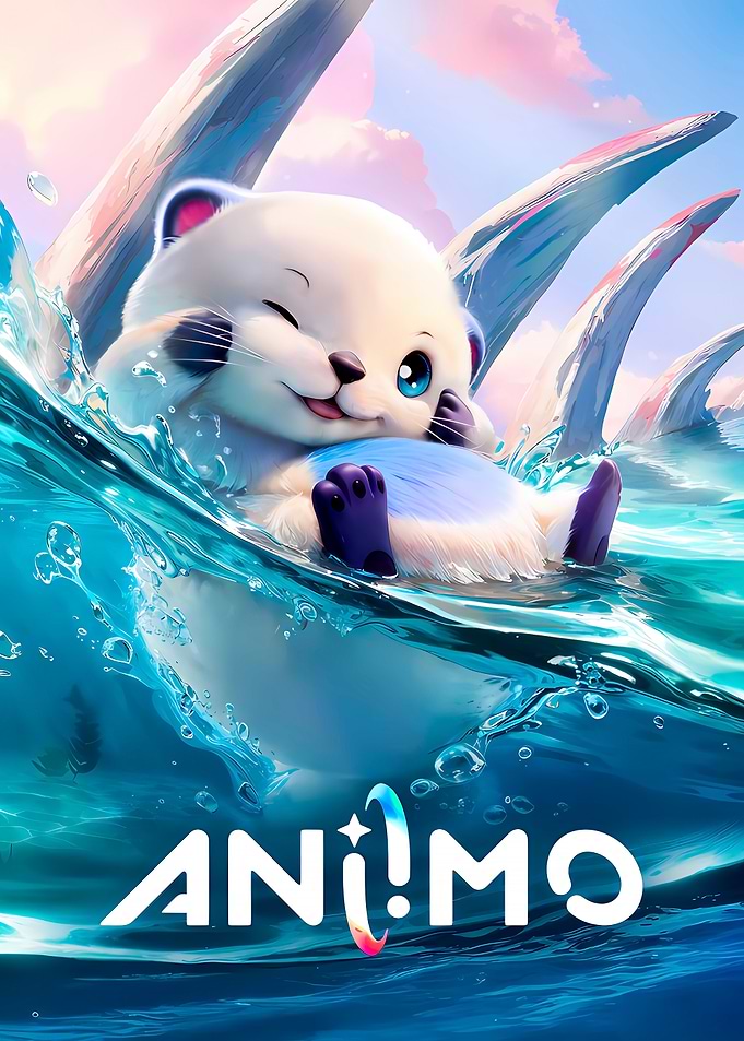 Cute Otter Floating in Water
