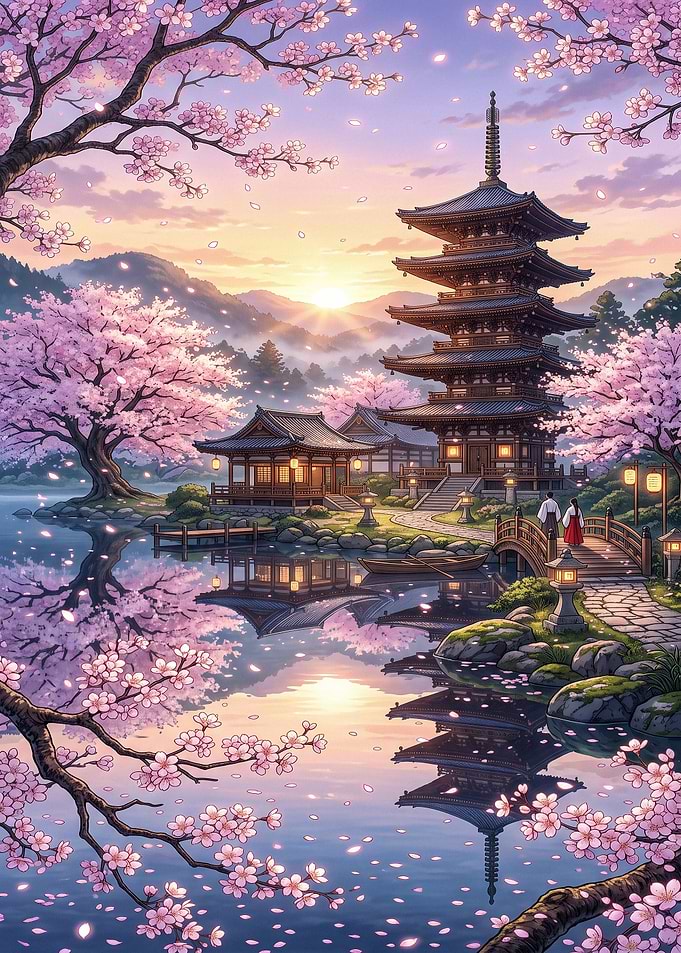 Eternal Sunset at Kyoto Pagoda