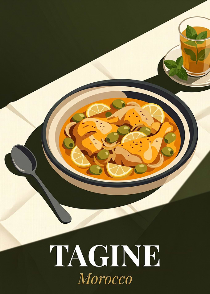 Moroccan Chicken Tagine Travel Poster