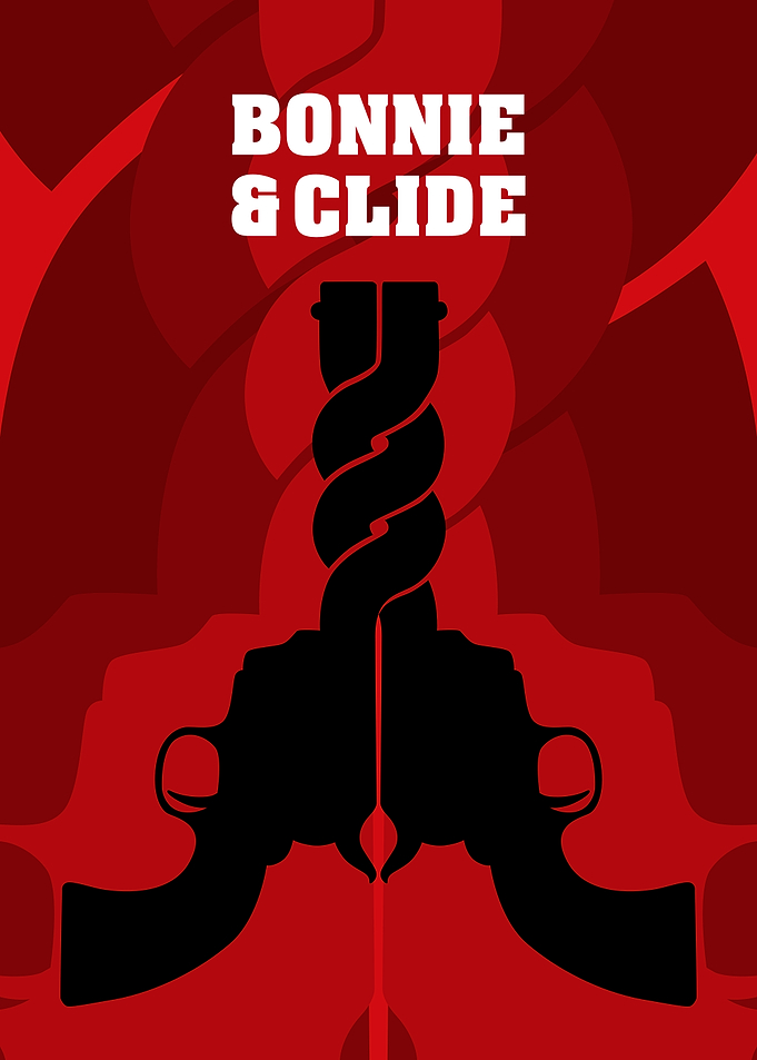 Bonnie and Clyde Minimalist Poster
