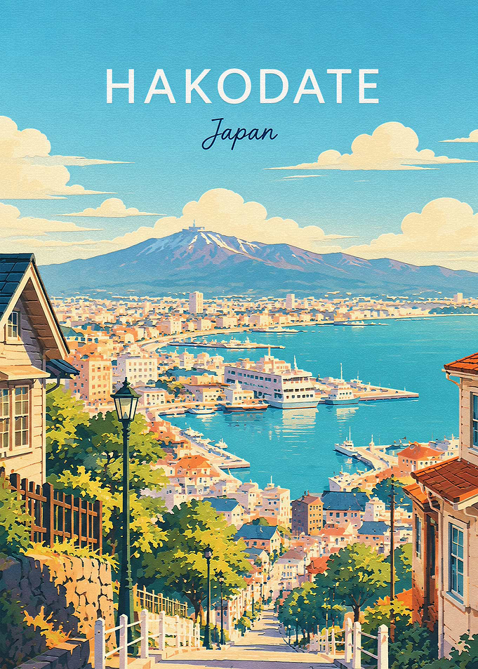 Hakodate Japan Travel Poster