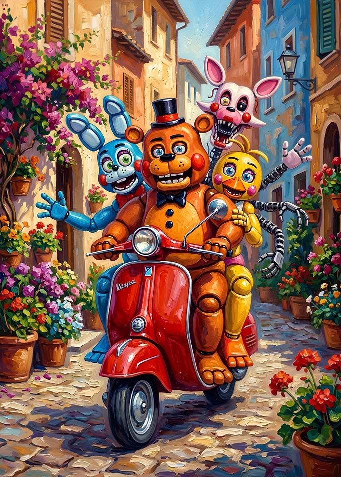 Five Nights at Freddy's Vespa Ride