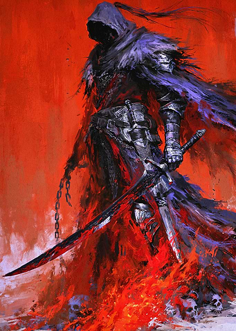 Dark Knight Warrior Fantasy Art