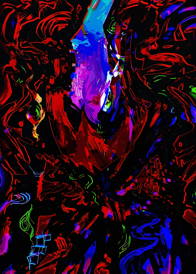 Abstract Glitch Art Composition