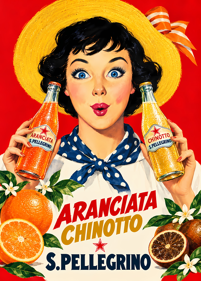 Vintage S.Pellegrino Soda Advertisement Poster