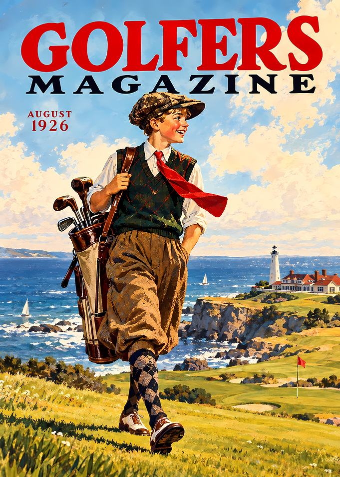 Vintage Golfers Magazine Cover 1926