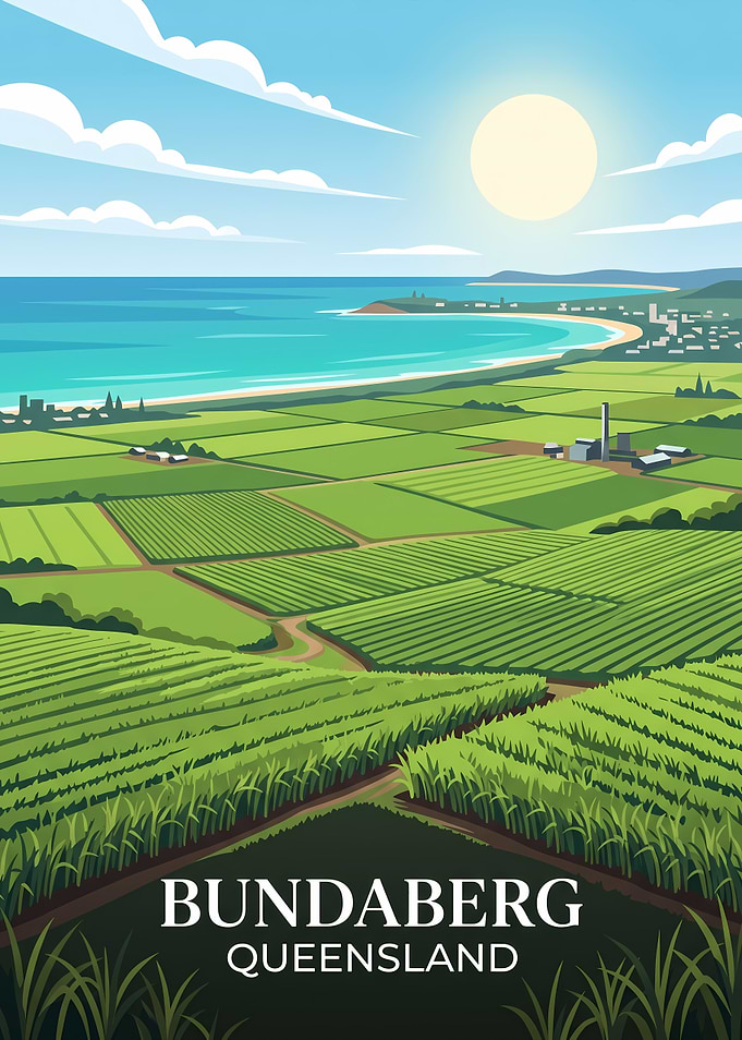 Bundaberg Queensland Travel Poster