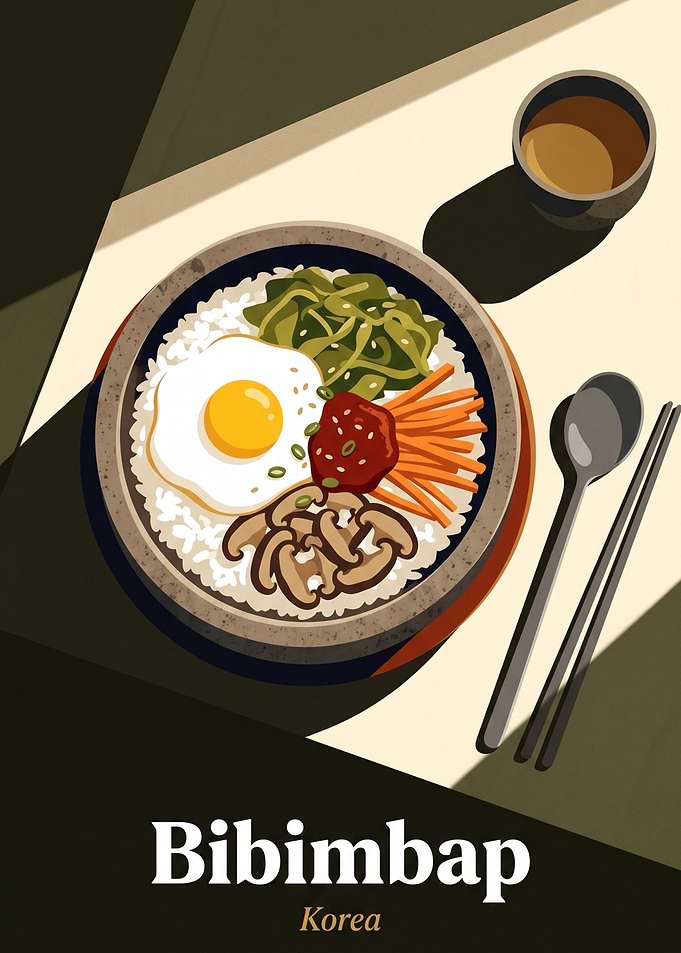 Bibimbap Korean Food Poster
