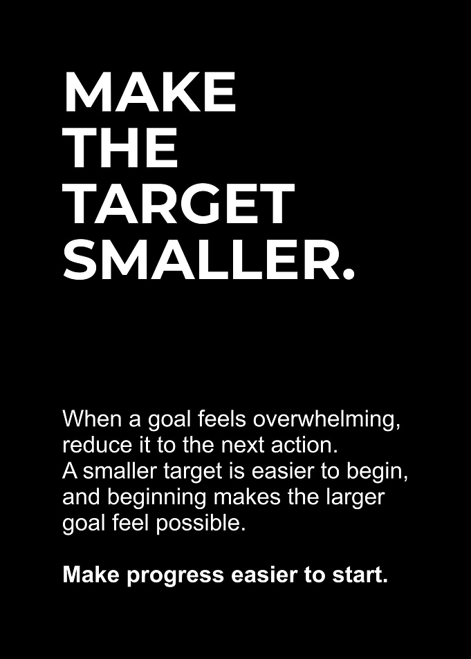 Make The Target Smaller Inspirational Quote