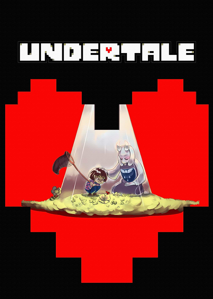 Undertale Frisk and Toriel Art