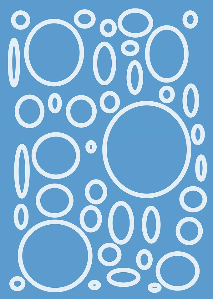 Minimalist Blue and White Circle Pattern