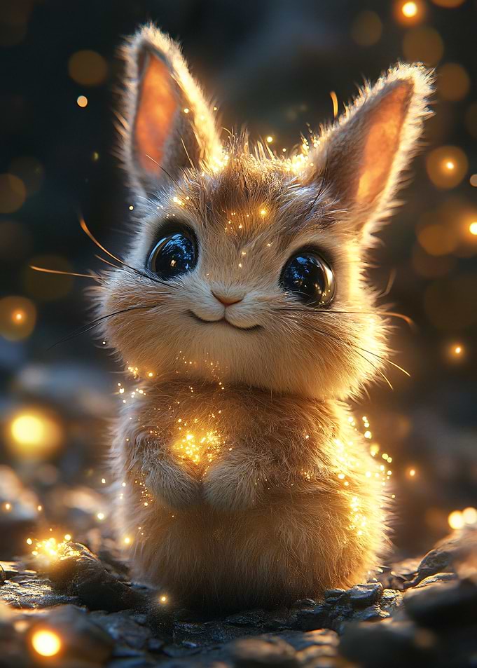 Magical Glowing Baby Bunny