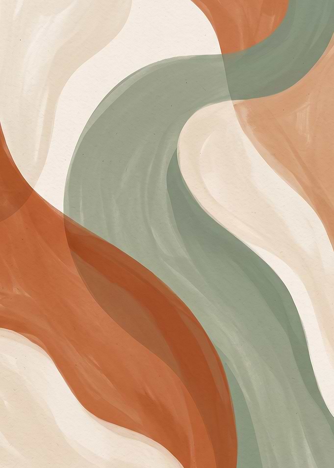 Abstract Earthy Wavy Shapes
