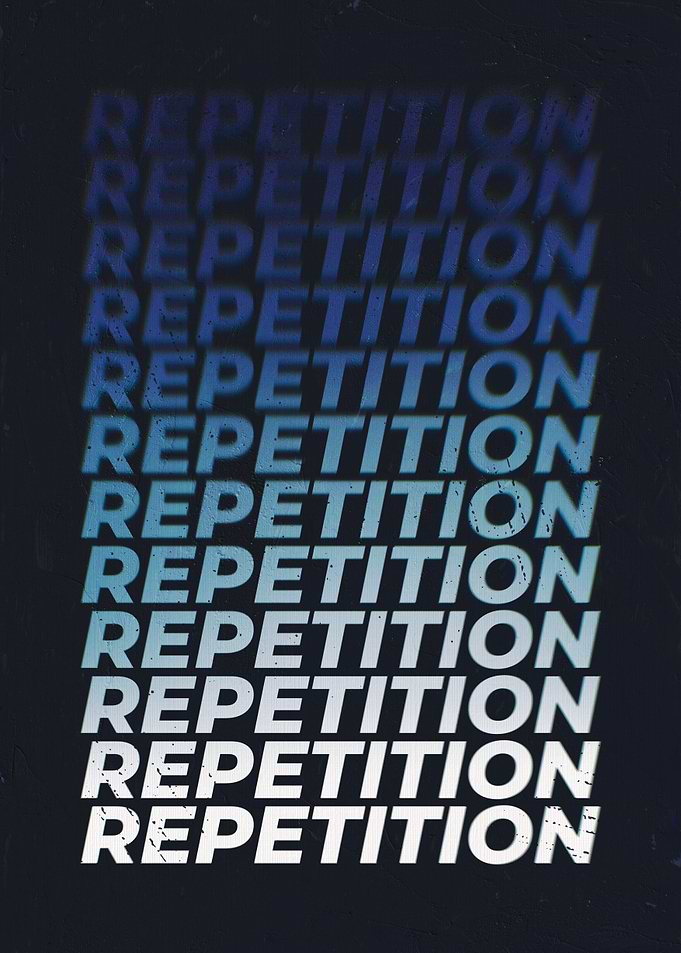 Repetition Text Art Poster