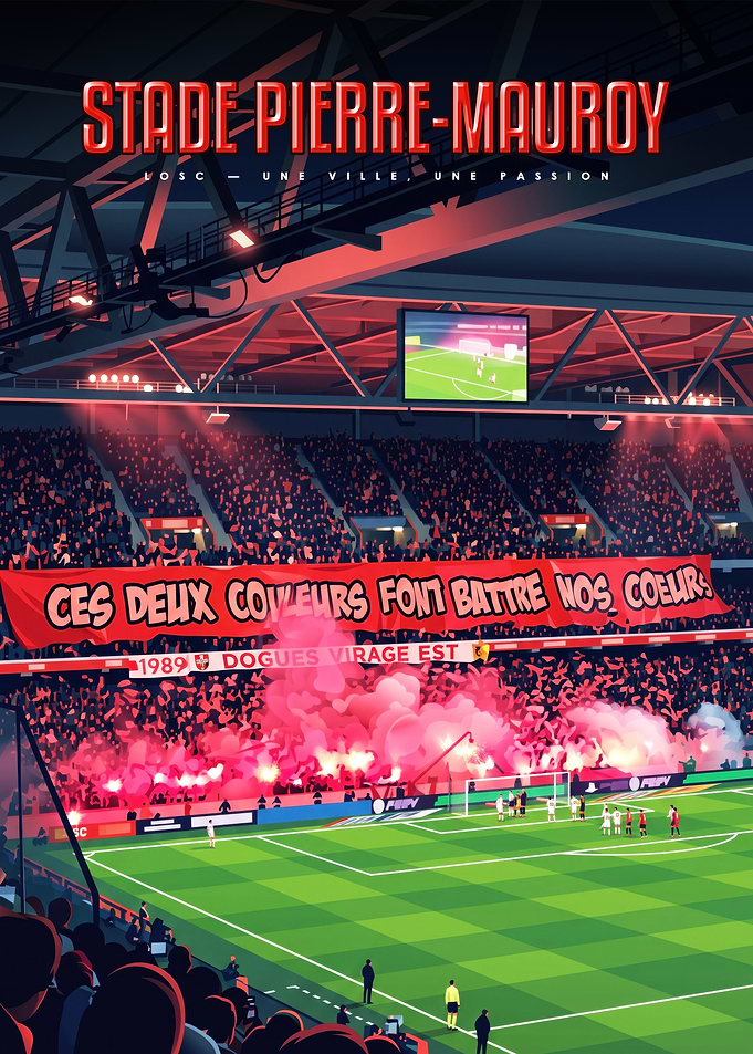 Stade Pierre-Mauroy LOSC Football Poster
