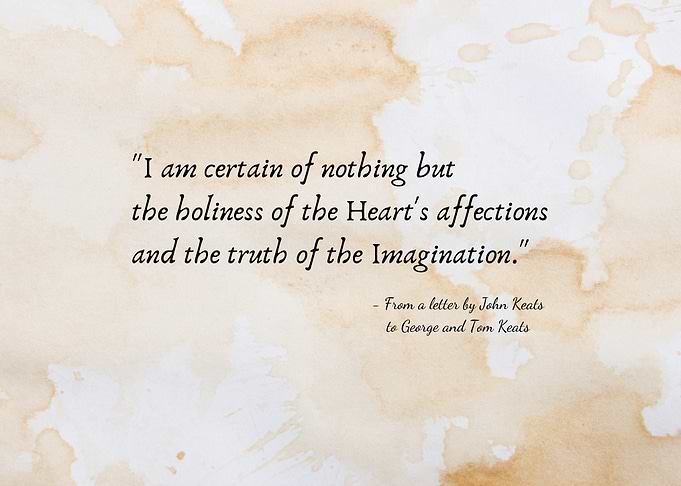 John Keats Inspirational Quote Art