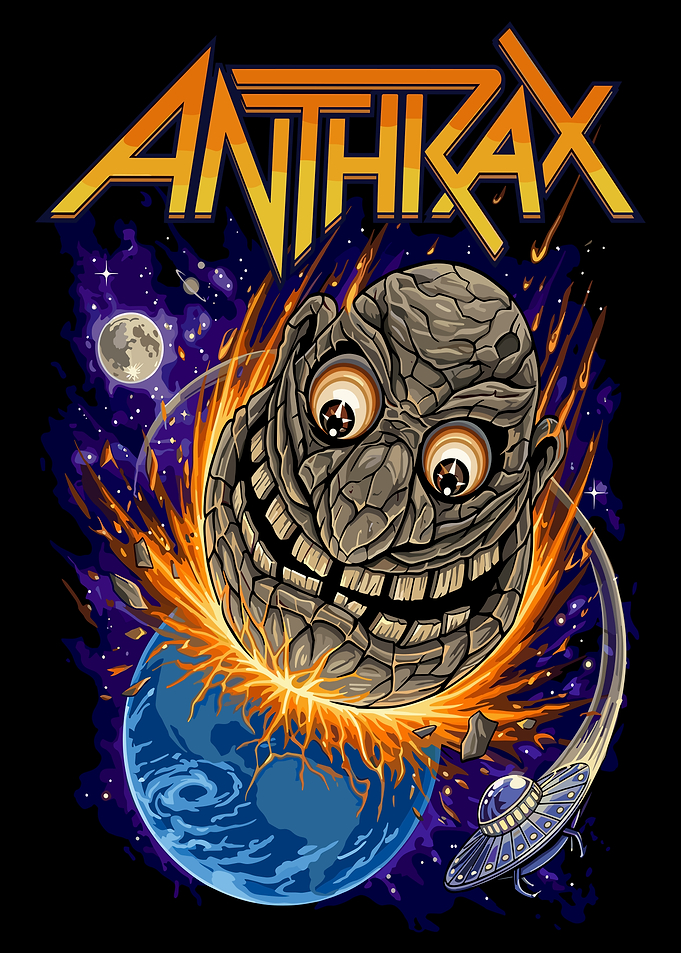 Anthrax Band Logo Space Meteor Illustration