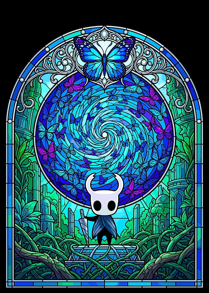 Hollow Knight Stained Glass Art
