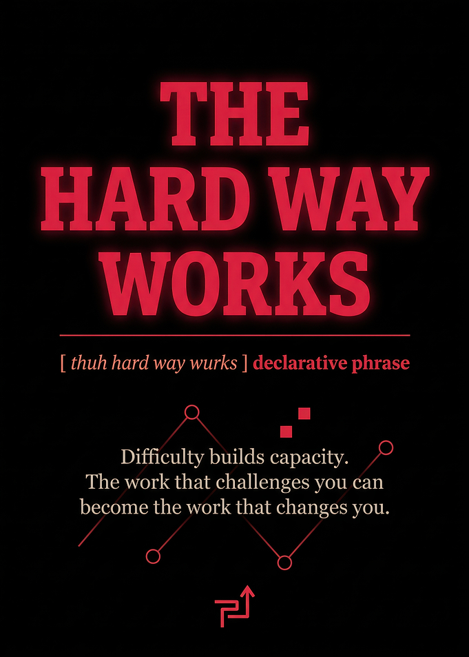 The Hard Way Works Inspirational Poster