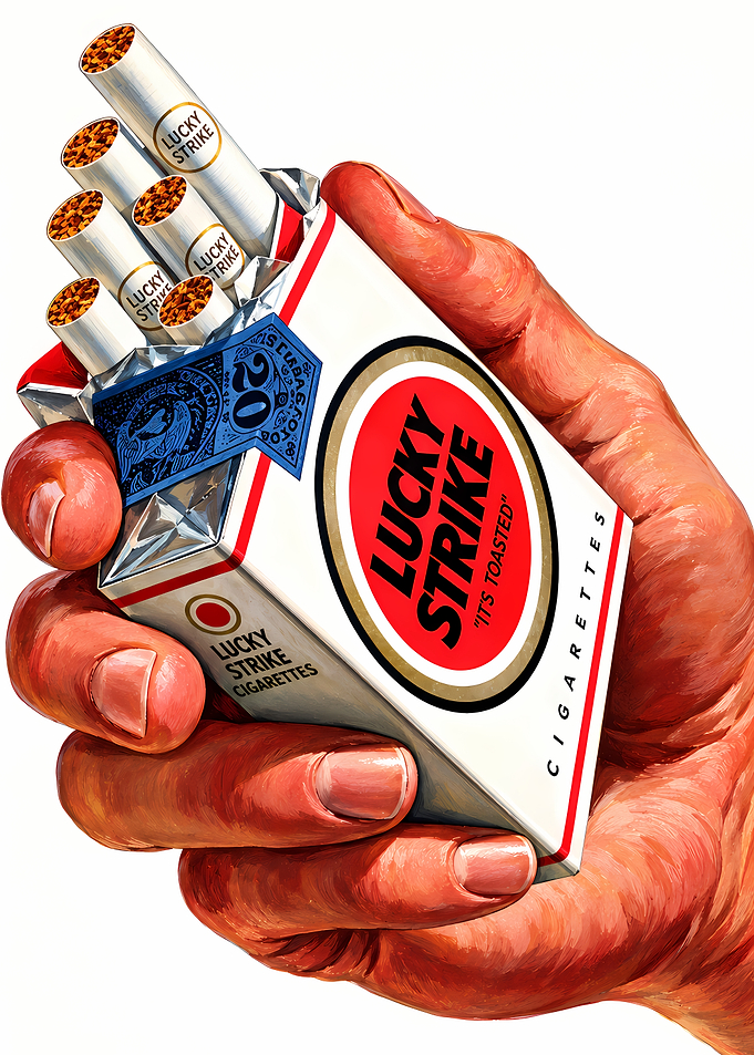 Vintage Lucky Strike Cigarette Advertisement