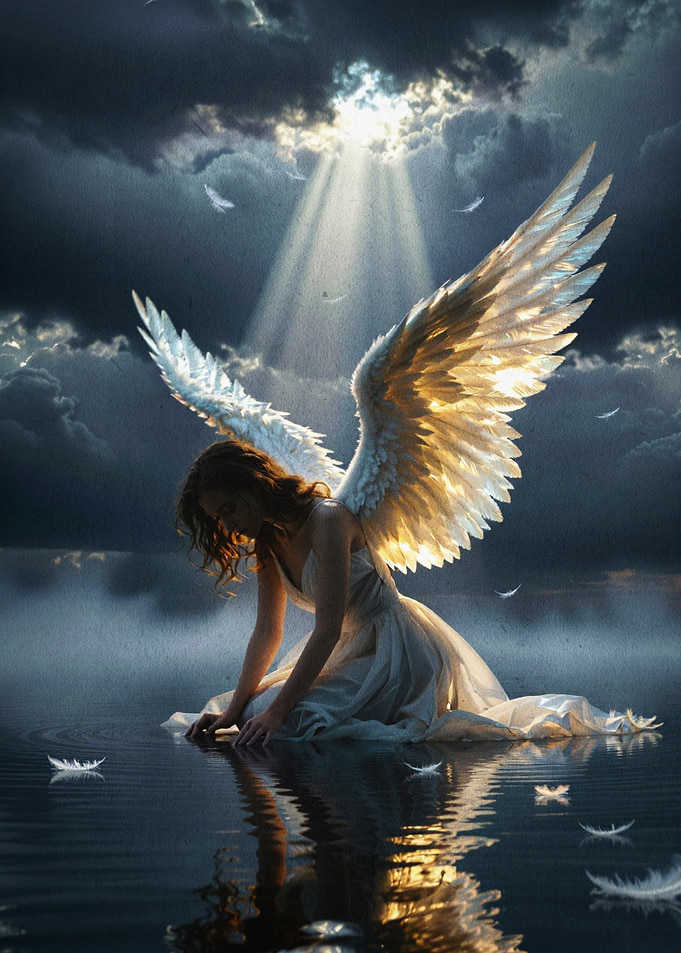 Fallen Angel Fantasy Art Poster