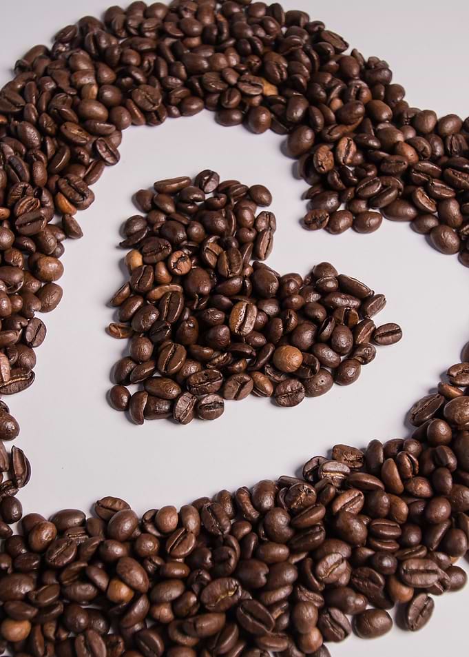 Coffee Bean Heart Shape