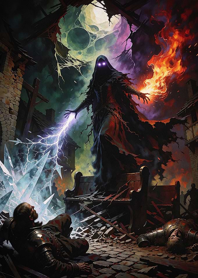 Dark Mage Magic Epic Fantasy Poster
