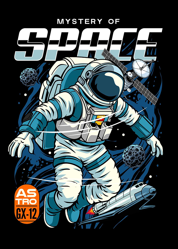 Mystery of Space Astronaut Graphic