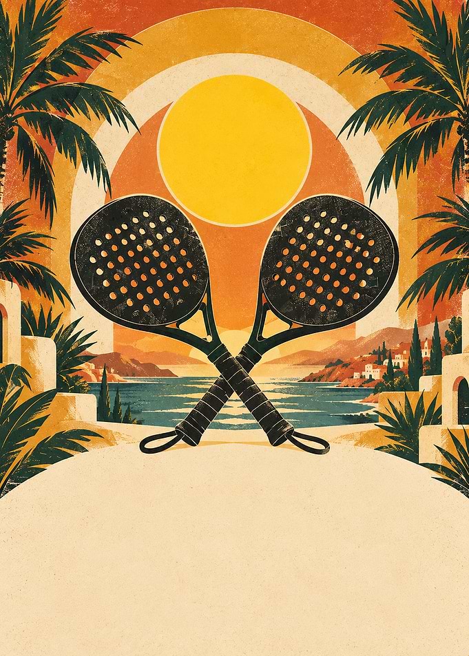 Vintage Padel Tennis Summer Poster