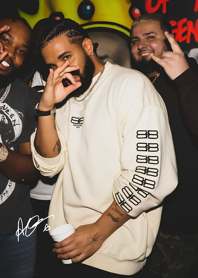 Drake Wearing Balenciaga Sweatshirt