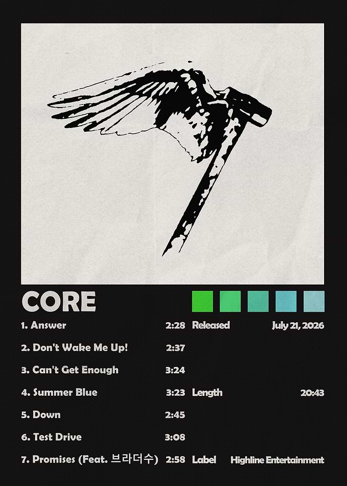 CORE Album Tracklist Poster