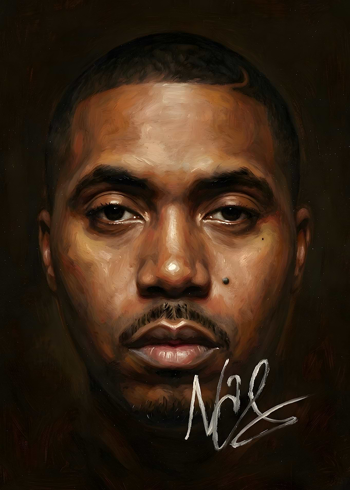 Nas Portrait Oil Painting
