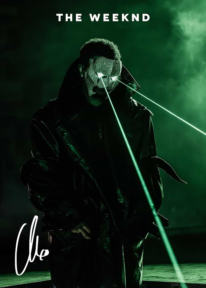 The Weeknd Laser Mask Poster