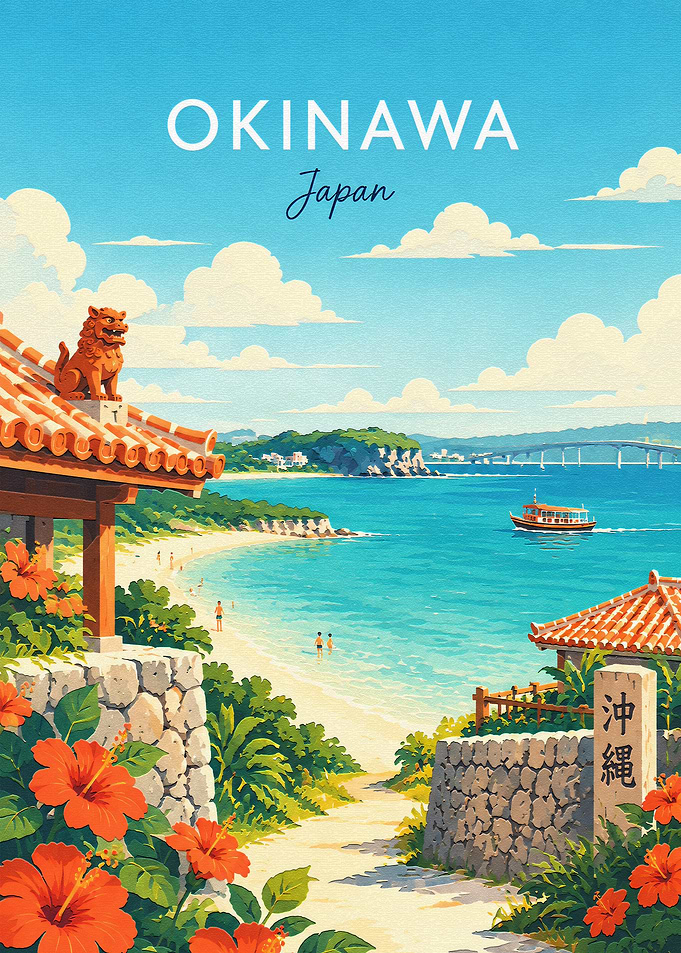 Okinawa Japan Travel Poster