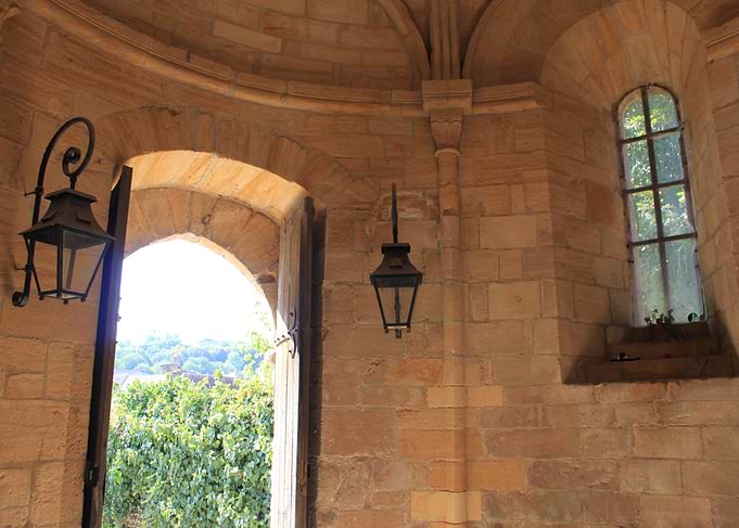 Stone Archway with Lanterns