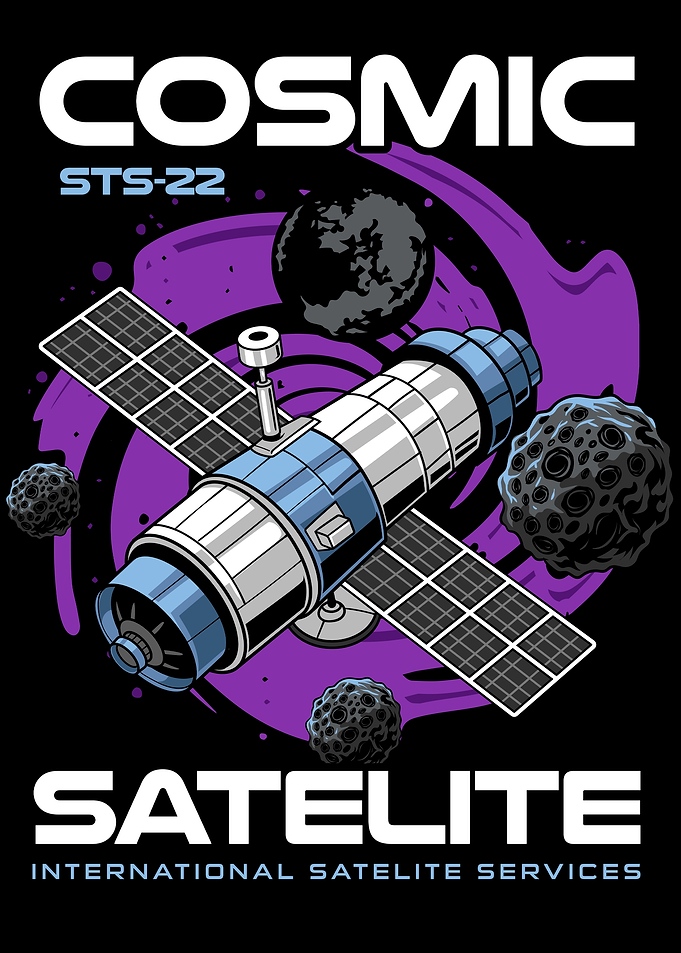 Cosmic Satellite Space Graphic
