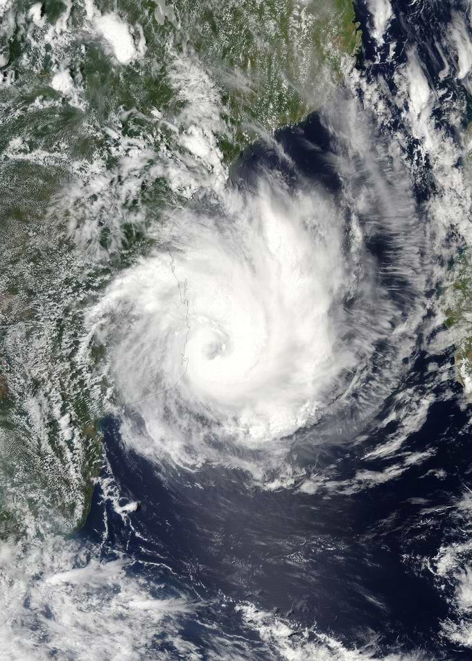 Satellite View of Tropical Cyclone