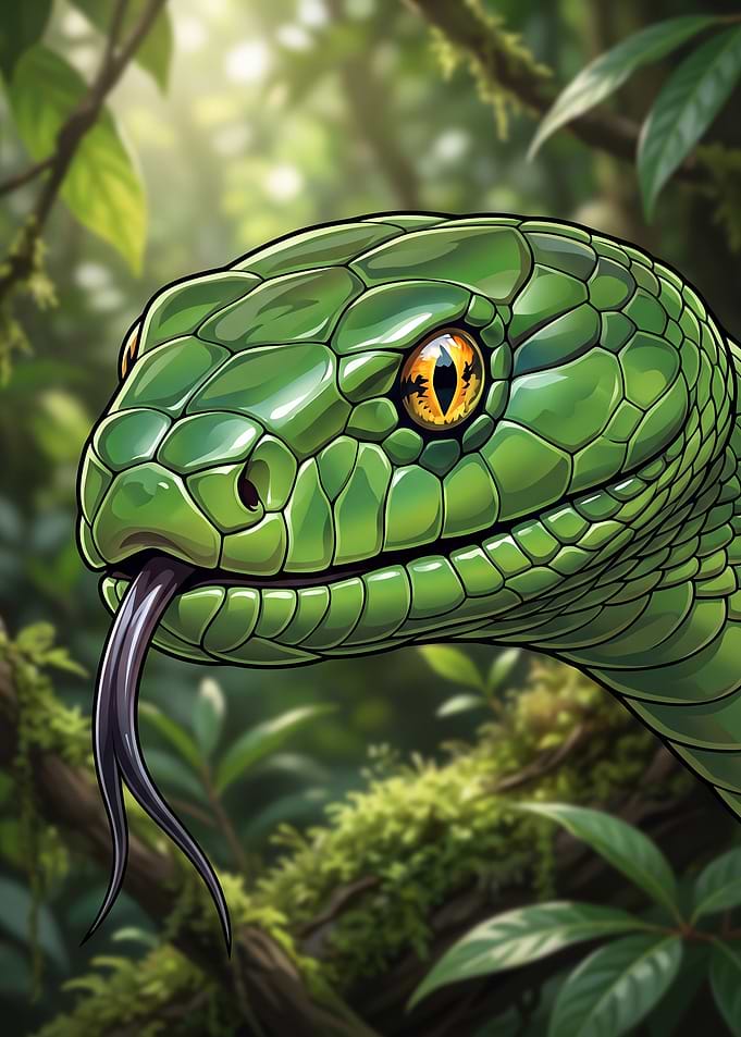 Green Mamba Snake