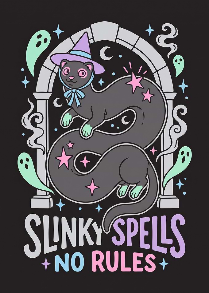 Slinky Spells No Rules Witchy Ferret