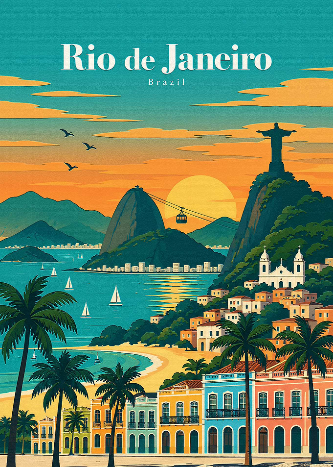 Rio de Janeiro Travel Poster