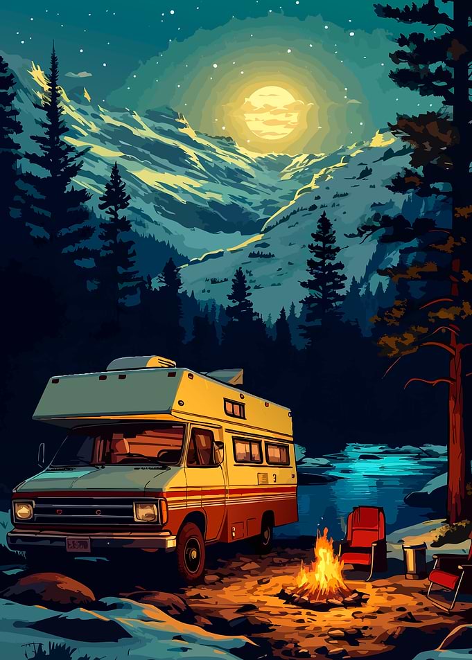 Camping Under the Moonlight