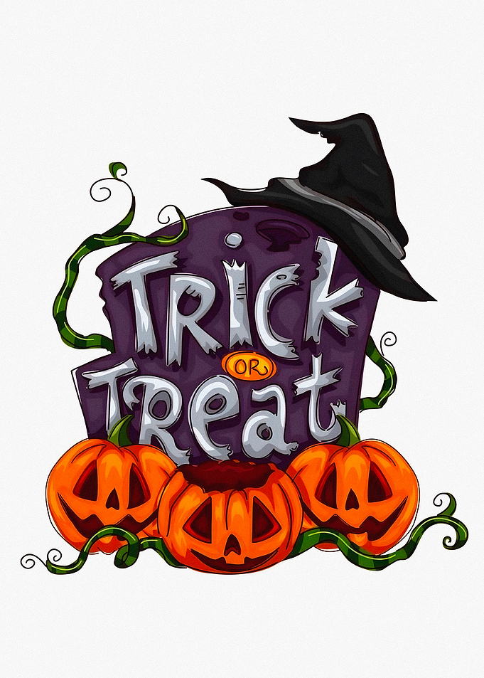 Trick or Treat Halloween Illustration