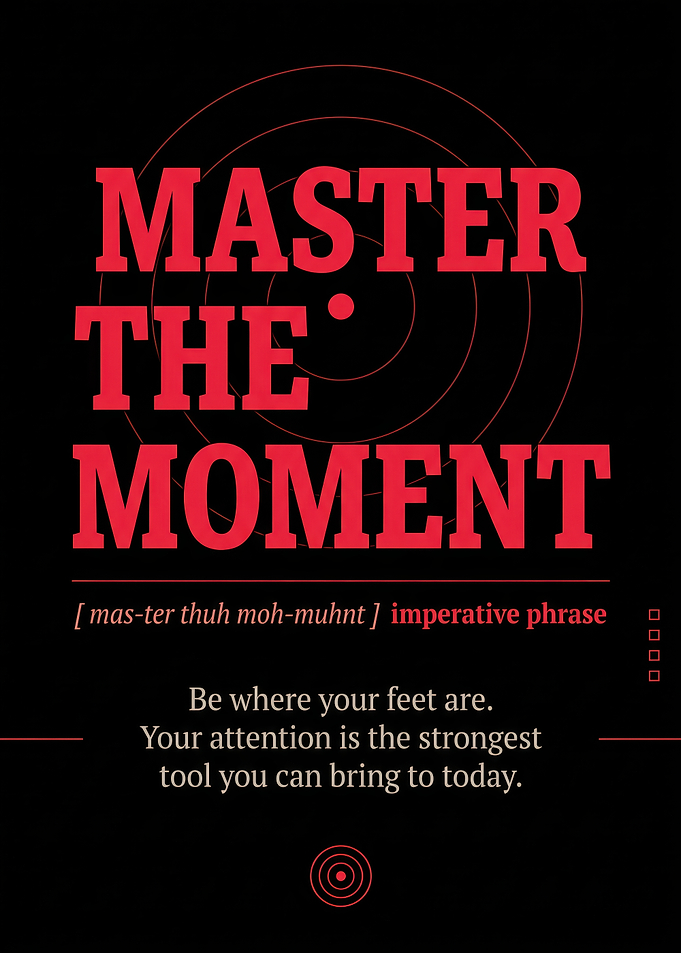 Master the Moment Inspirational Poster