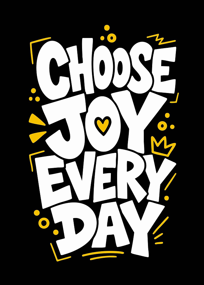 Choose Joy Every Day Typography Art