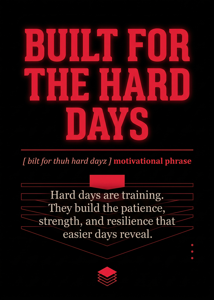 Built for the Hard Days Poster
